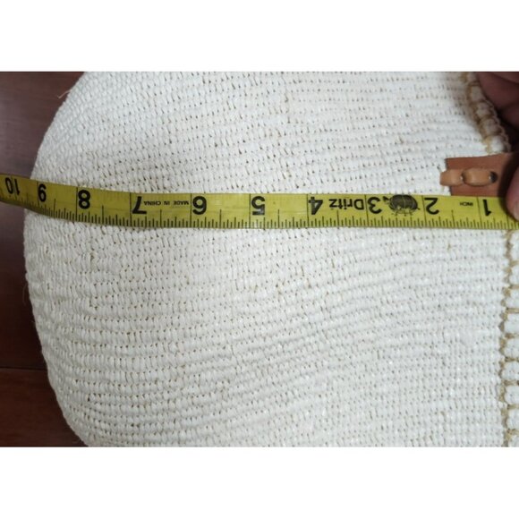 MIFUKO MEDIUM SHOPPER BEACH BASKET WOVEN WHITE  BAG - Picture 8 of 10
